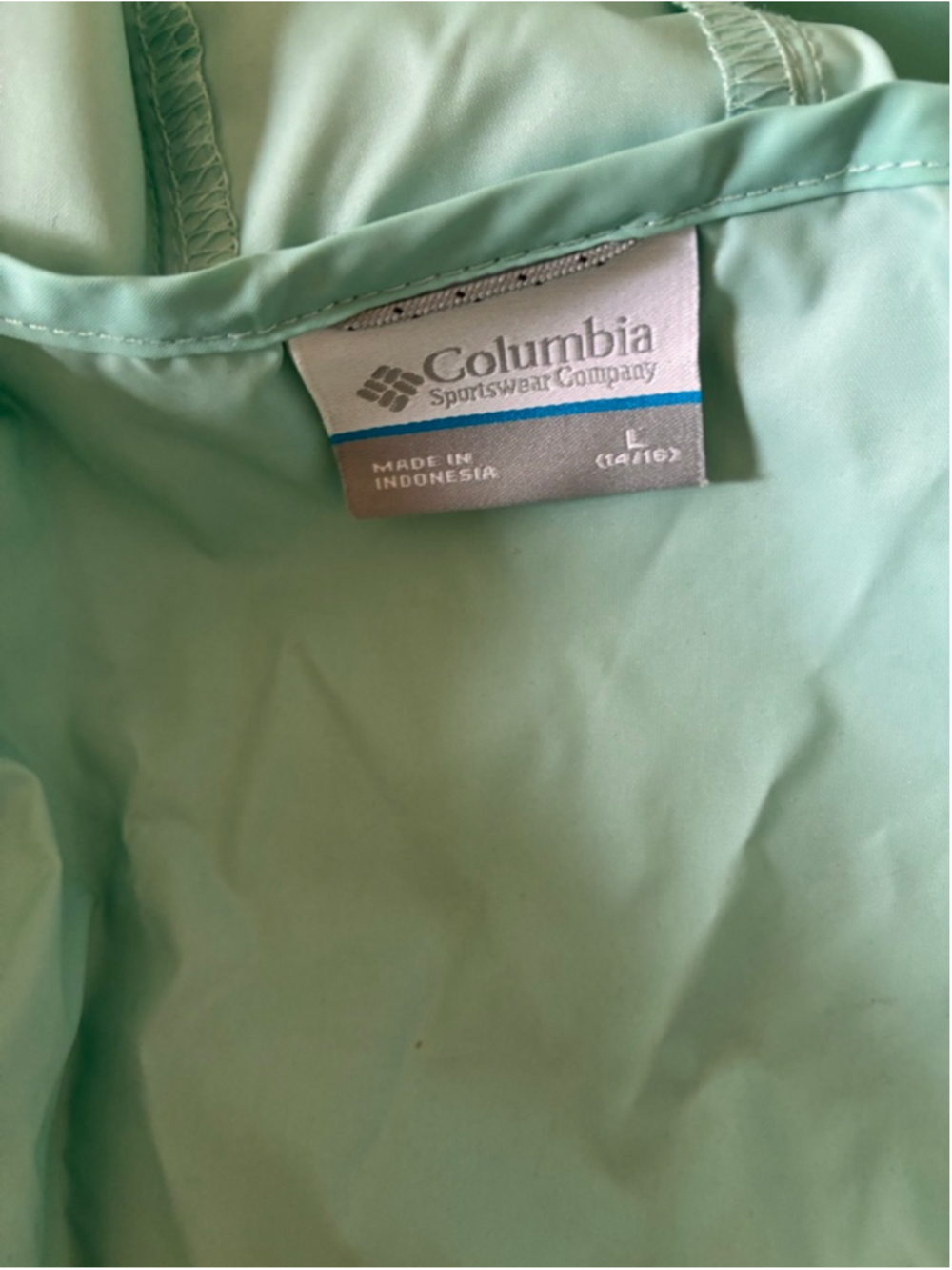 Columbia Light Blue Raincoat girls Large. Outdoor activewear - Picture 3 of 7
